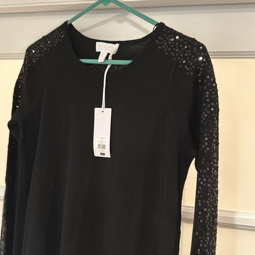 White Label Merino Wool “Sequin Detail Knitted Dress”